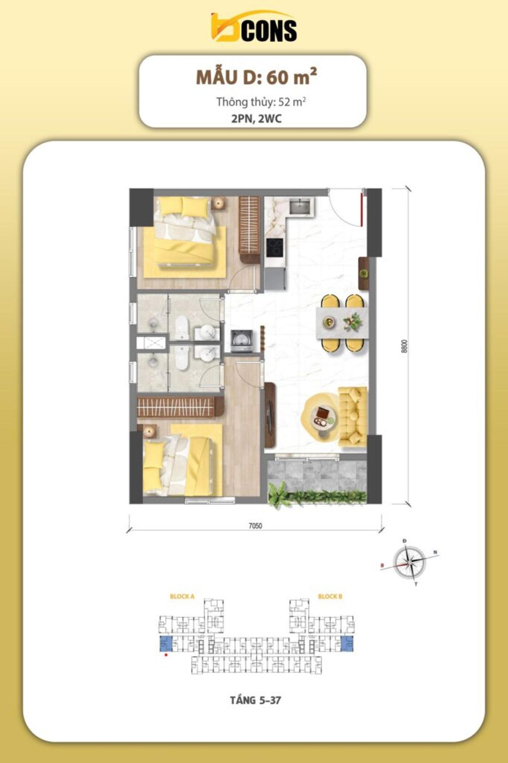 Mặt bằng & thiết kế dự án Bcons Aria